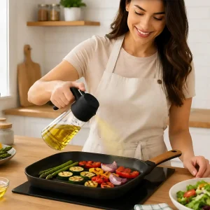 Rociador de Aceite de Oliva de Vidrio para Cocinar